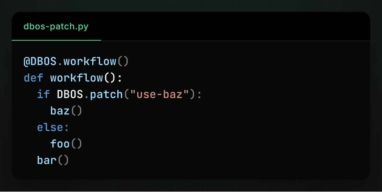 How to define durable workflow patches