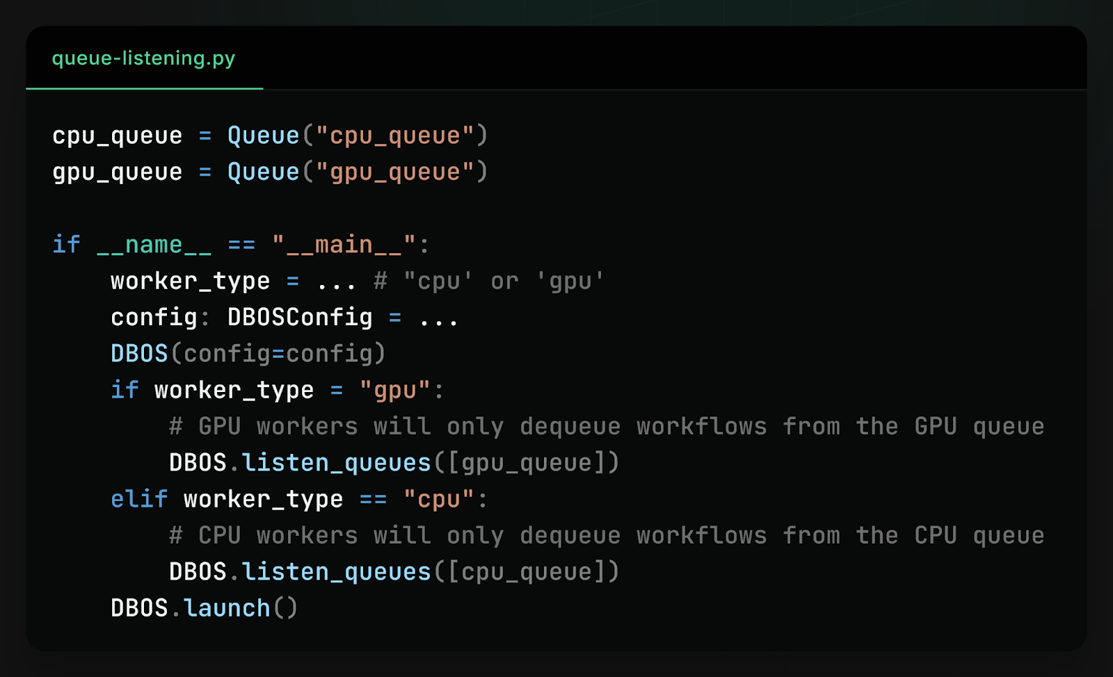 How to assign durable queue-specific listeners
