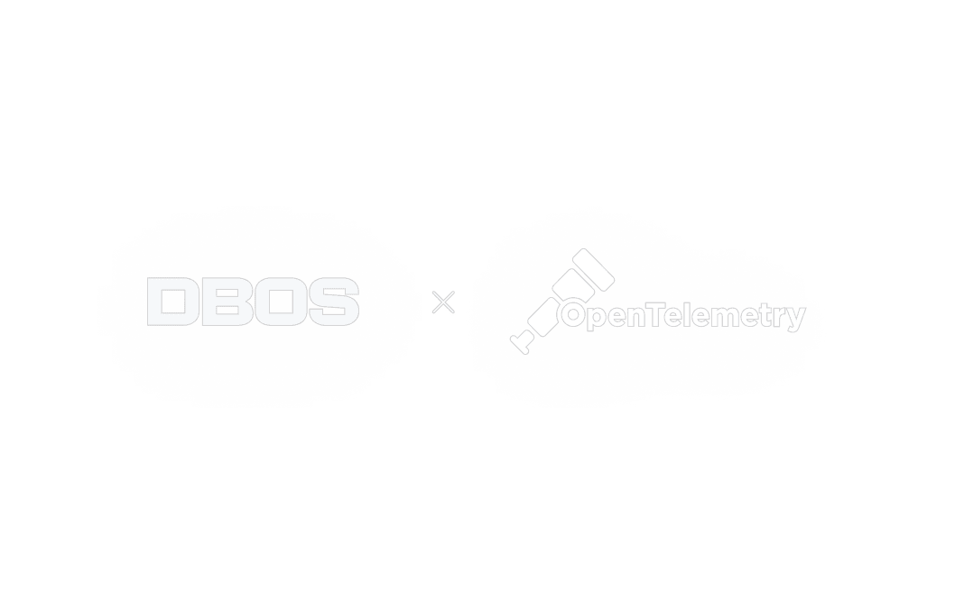 DBOS and OpenTelemetry logos, side by side